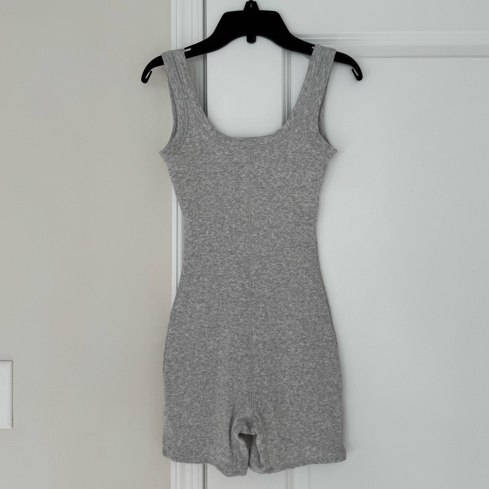 Skims Cotton Rib Onesie Light Heather Grey Size XS - Picture 5 of 5